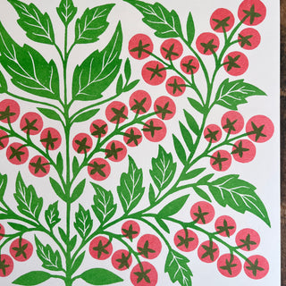 Garden Series: Cherry Tomato Risograph Print