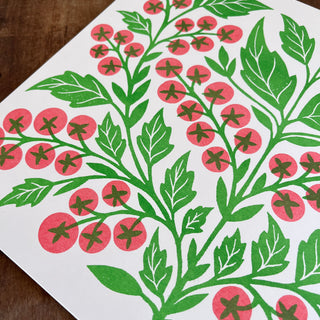 Garden Series: Cherry Tomato Risograph Print