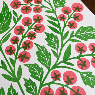 Garden Series: Cherry Tomato Risograph Print