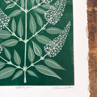 Hand Block Printed "Butterfly Bush" Reduction Print - No. 22