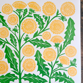 Garden Series: Dandelion Risograph Print