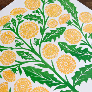 Garden Series: Dandelion Risograph Print