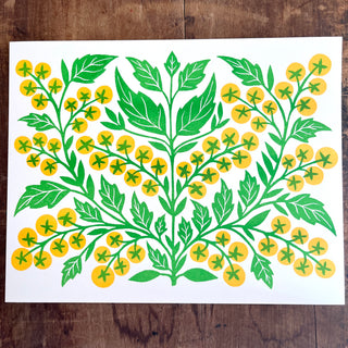Garden Series: Sungold Tomato Risograph Print
