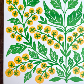 Garden Series: Sungold Tomato Risograph Print