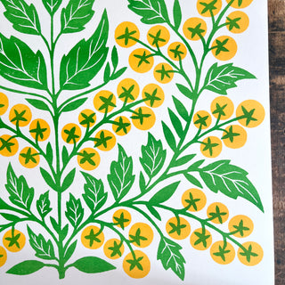Garden Series: Sungold Tomato Risograph Print