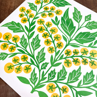 Garden Series: Sungold Tomato Risograph Print