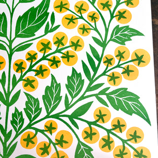 Garden Series: Sungold Tomato Risograph Print