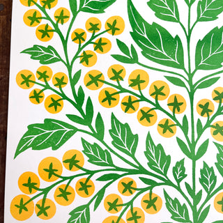 Garden Series: Sungold Tomato Risograph Print