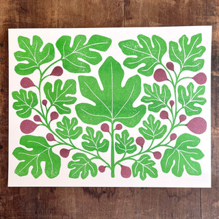 Garden Series: Fig Risograph Print