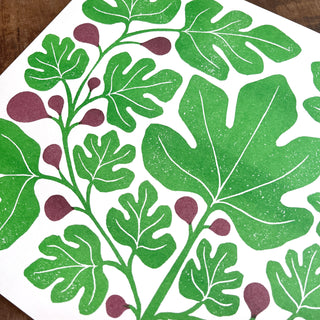 Garden Series: Fig Risograph Print