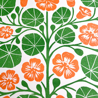 Garden Series: Nasturtium Risograph Print