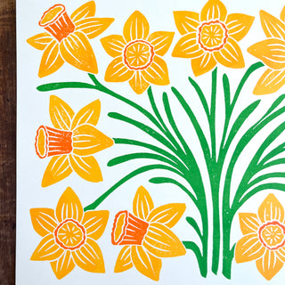 Garden Series: Daffodil Risograph Print