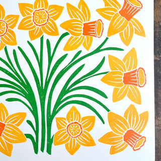 Garden Series: Daffodil Risograph Print