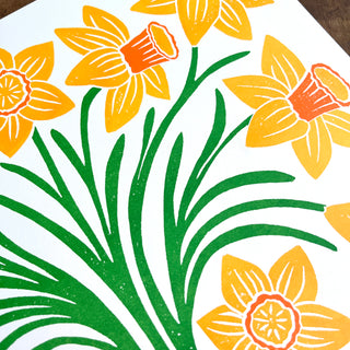 Garden Series: Daffodil Risograph Print