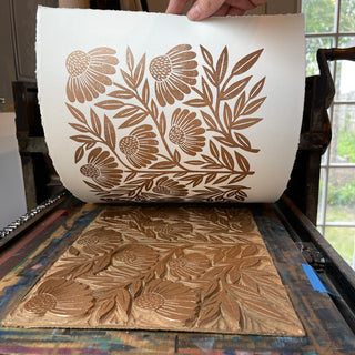 Intro to Linocut on a Press - March 8th, 3-6pm