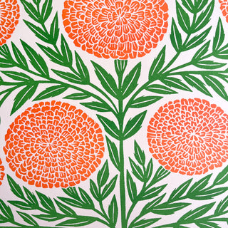 Garden Series: Marigold Risograph Print