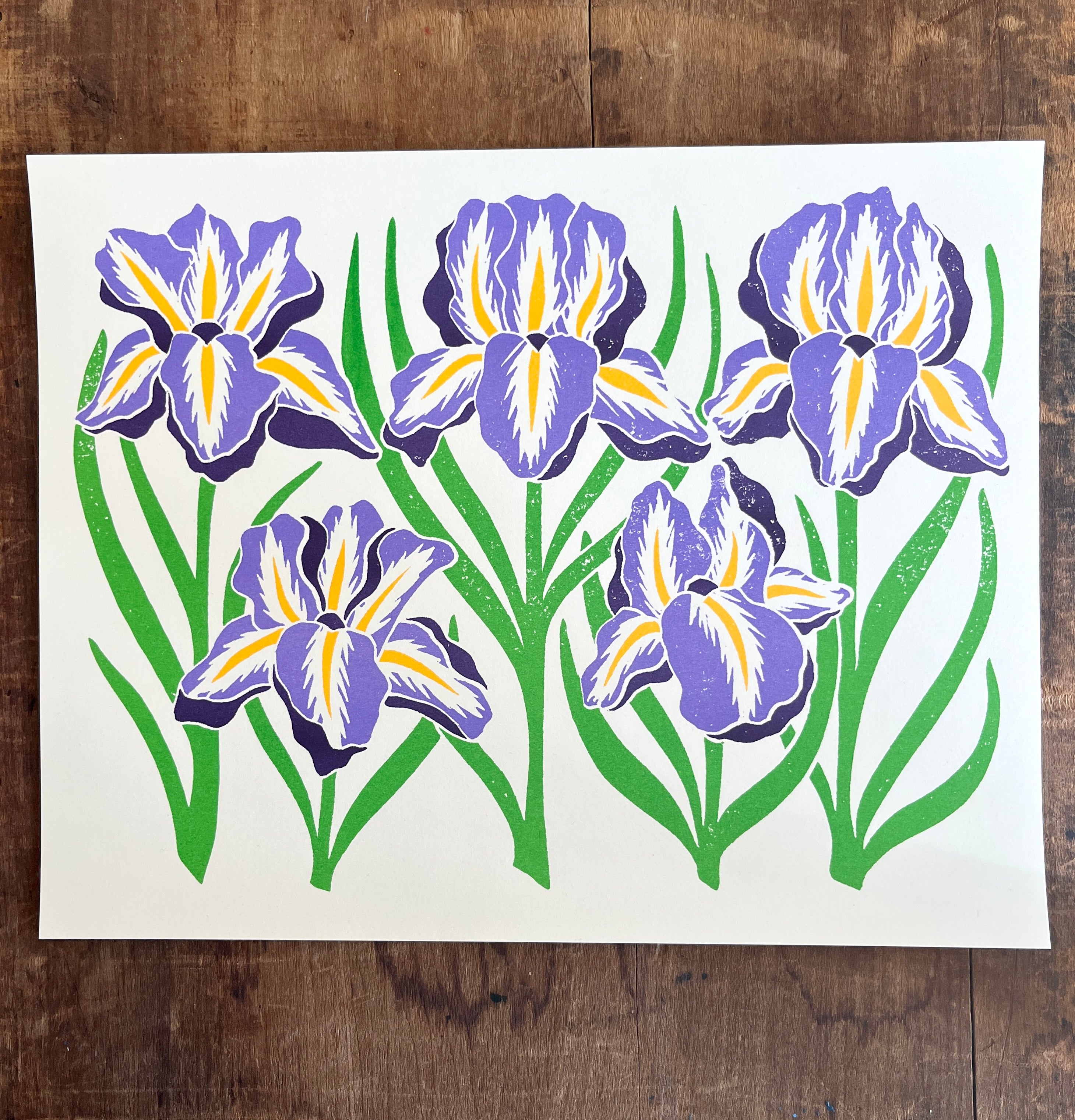 Garden Series: Iris Risograph Print – Katharine Watson Shop