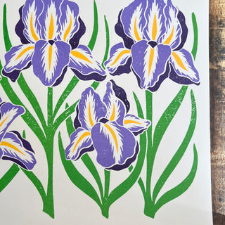 Garden Series: Iris Risograph Print