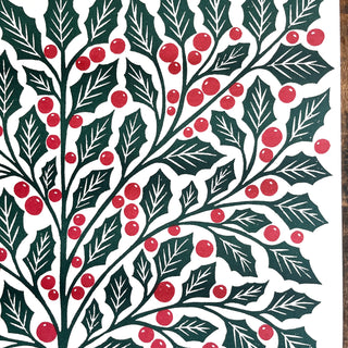 Holiday Garden Series: Holly Risograph Print