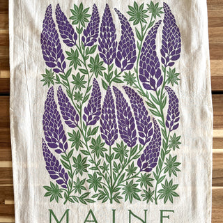 Maine Lupines Tea Towel