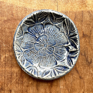 Block Printed Stoneware Dish - No. 3000