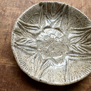 Block Printed Stoneware Dish - No. 3002