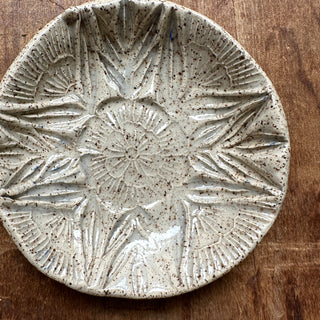 Block Printed Stoneware Dish - No. 3002