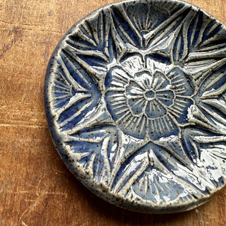 Block Printed Stoneware Dish - No. 3003