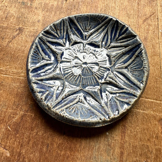 Block Printed Stoneware Dish - No. 3003