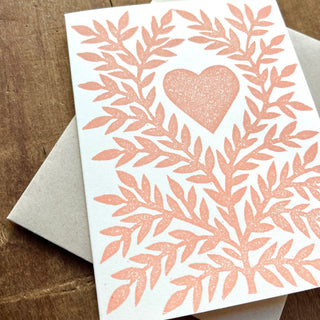 Heart Blank Greeting Card