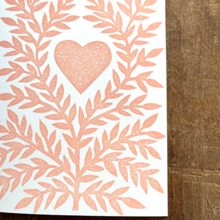 Heart Block Printed Greeting Card, KW126