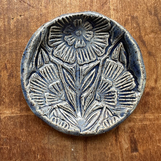 Block Printed Stoneware Dish - No. 3010