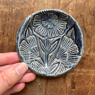 Block Printed Stoneware Dish - No. 3010