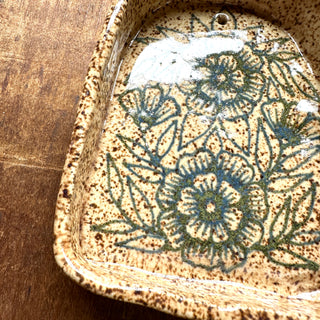 Hand-Painted Stoneware Wall Hanging - No. 3017