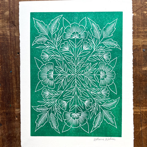 Hand Block Printed Art Print - No. 5103