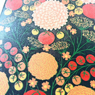 Hand Block Printed "August Garden" Reduction Print - No. 15