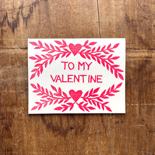 "To My Valentine," Greeting Card