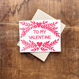 "To My Valentine," Greeting Card