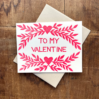 "To My Valentine," Greeting Card