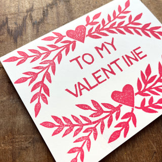 "To My Valentine," Greeting Card