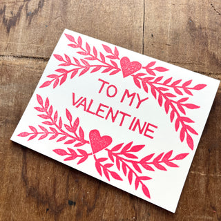 "To My Valentine," Greeting Card