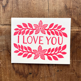 "I Love You," Greeting Card