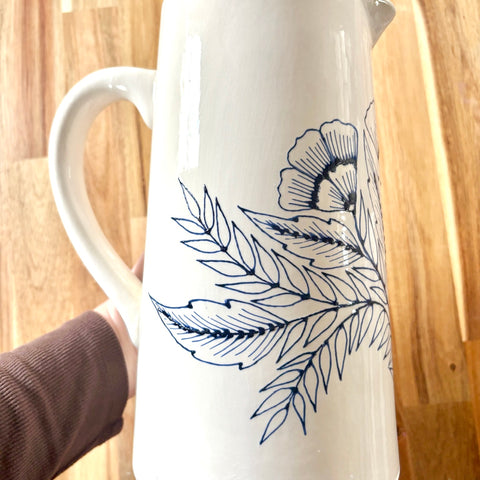 Hand Painted Ceramic Pitcher - No. 2