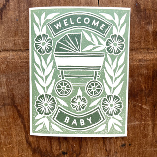 "Welcome Baby," Greeting Card