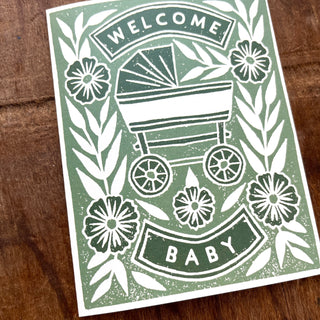 "Welcome Baby," Greeting Card