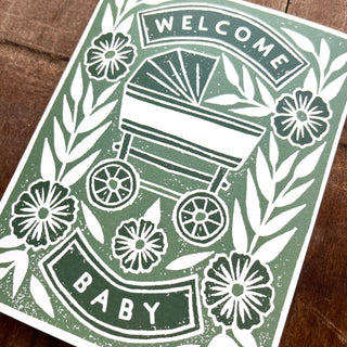 "Welcome Baby," Greeting Card