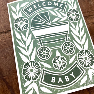 "Welcome Baby," Greeting Card