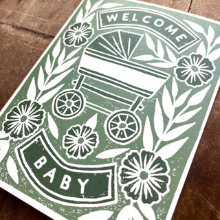 "Welcome Baby," Greeting Card