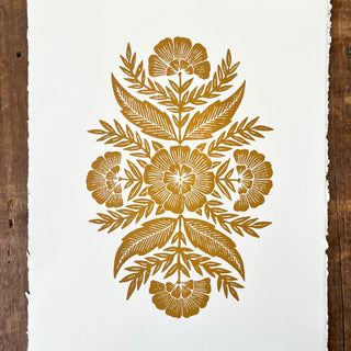 Hand Block Printed Art Print - No. 590