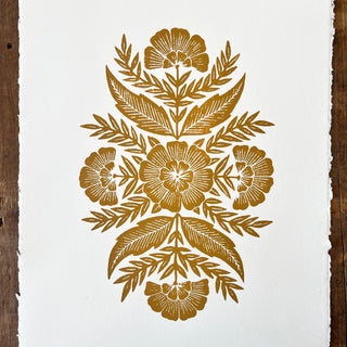Hand Block Printed Art Print - No. 590